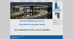 Desktop Screenshot of becker-aufzugbau.com